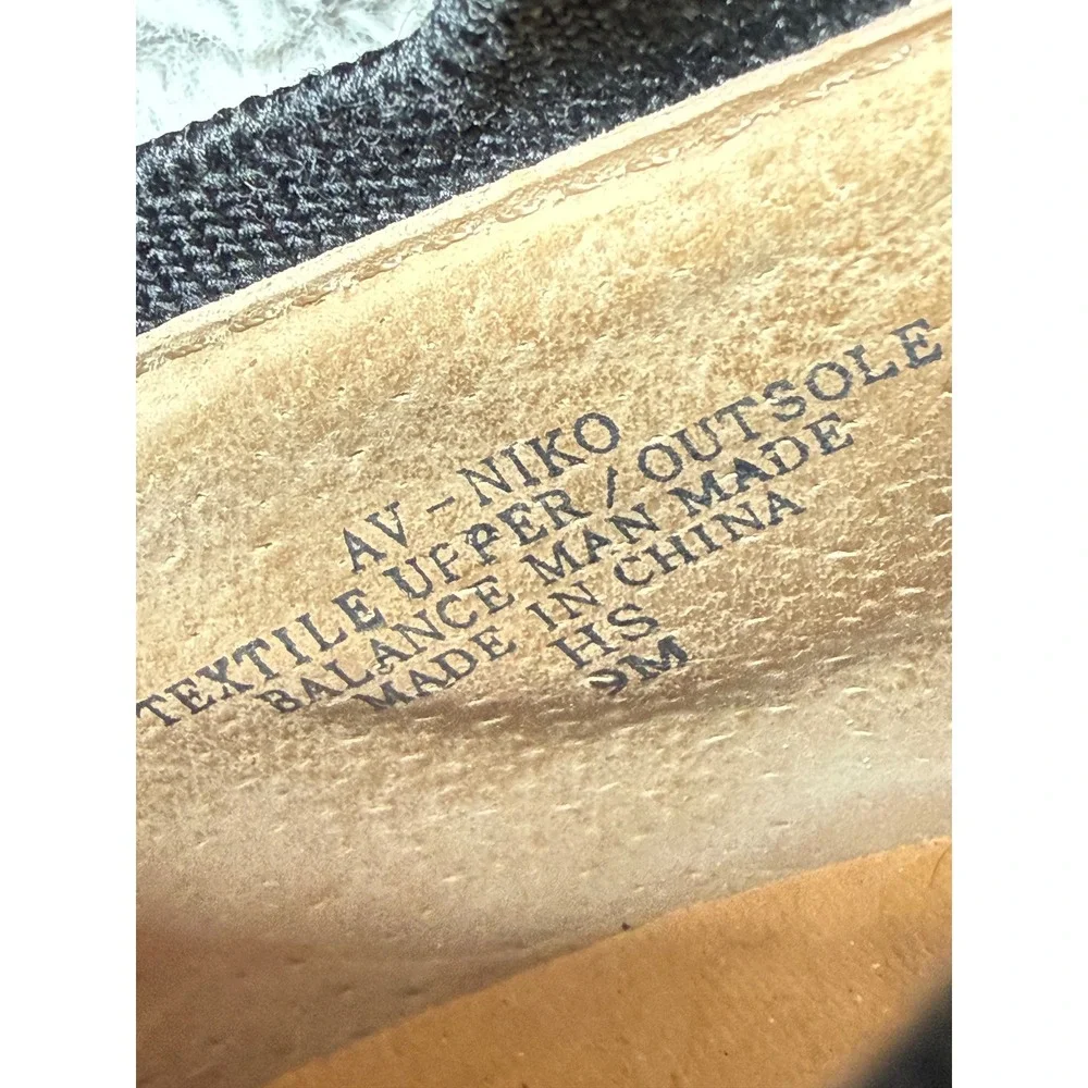 Adrienne‎ Vittadini Sport Niko Black Knit Espadrille Slip On Flats Womens 9M